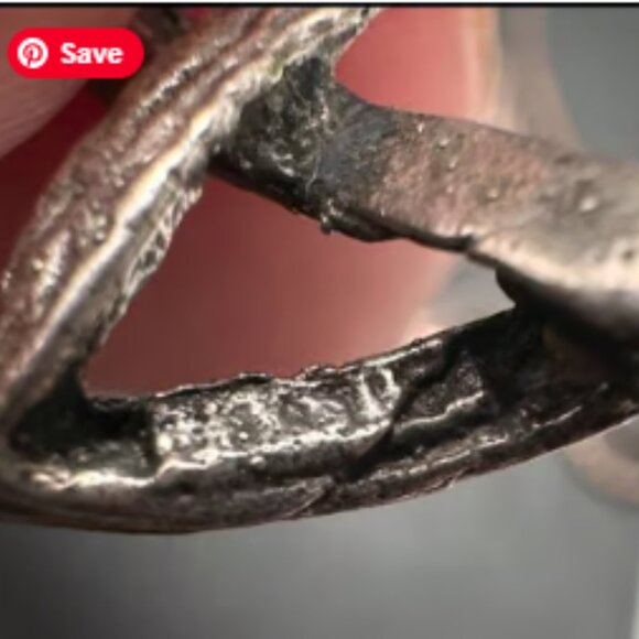 Vintage Asymmetrical Sterling Textured Star Of David Pendant - Picture 3 of 10